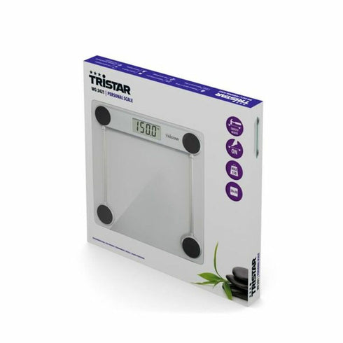 Báscula Digital de Baño Tristar WG-2421 Báscula Negro Vidrio 150 kg